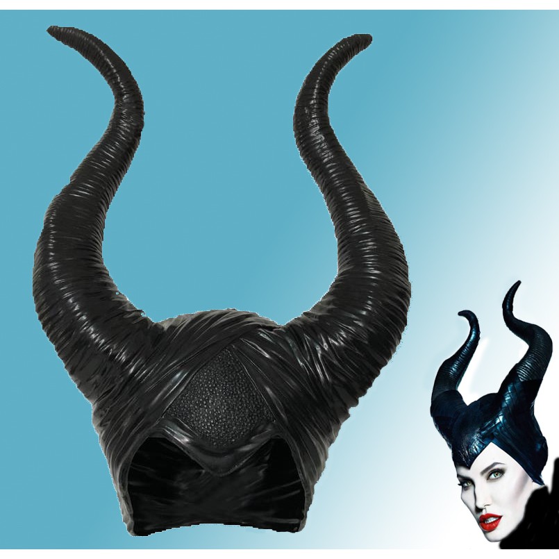 Maleficent Horns Cosplay Mask Headgear Black Queen Helmet Cap Headpiece Halloween Masquerade Party Props Shopee Singapore - roblox halloween event antlers