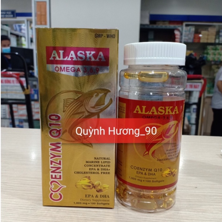Alaska OMEGA 3,6,9 Coenzym Q10 Fish Oil Tablets Bottle Of 100 Tablets