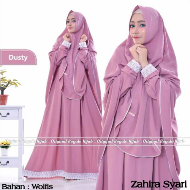 wolfis ZAHIRA SYARI GAMIS  SET JILBAB GAMIS  JUMBO BIG  