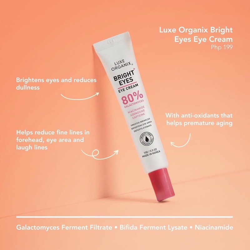 luxe organix eye cream