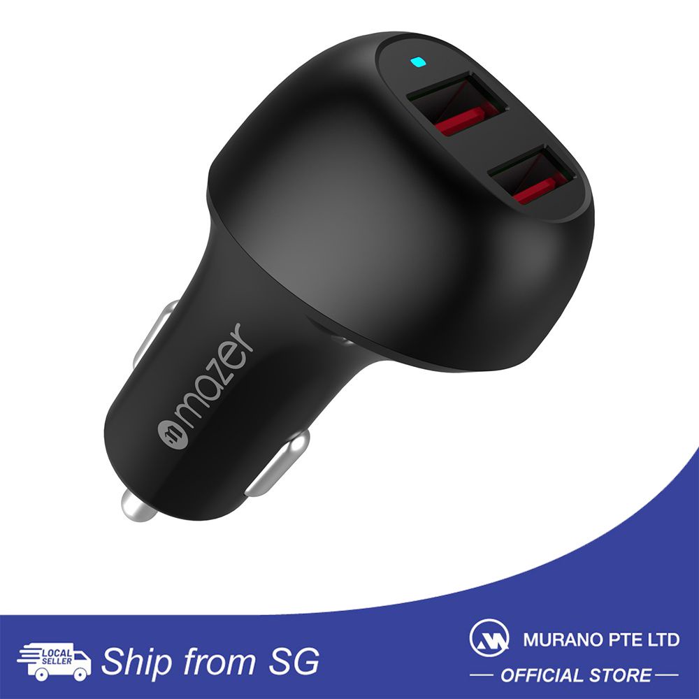 Mazer Energ Drive Qc3 0 Duo Car Charger Shopee Singapore