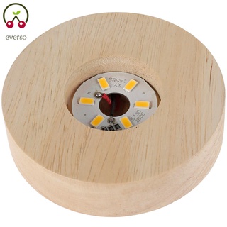 LED Lights Display Base for Crystals Glass 8CM Wooden Lights Display Stand with on/off Switch Round Lamp Holder@CY-FHL2-SHTKC4824 #3