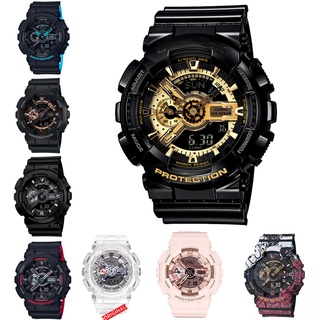 GS GA100 Black Gold Men's Fashion Sports Quartz Watch GA-100 LED Automatic Luminous Waterproof Watch