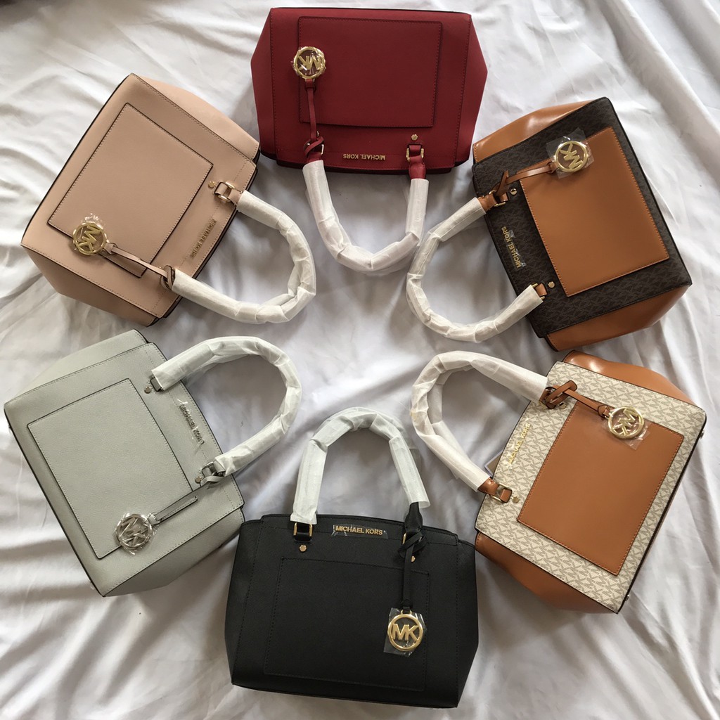 mk beige purse