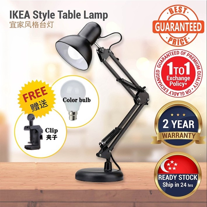 LED Eye Protection Table Lamp Long Arm Folding Clip Lamp Learning Nail