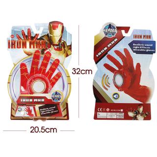 New Cosplay Gift Iron Man Hand Gloves With Light Boys Kids Toys Pretend #7