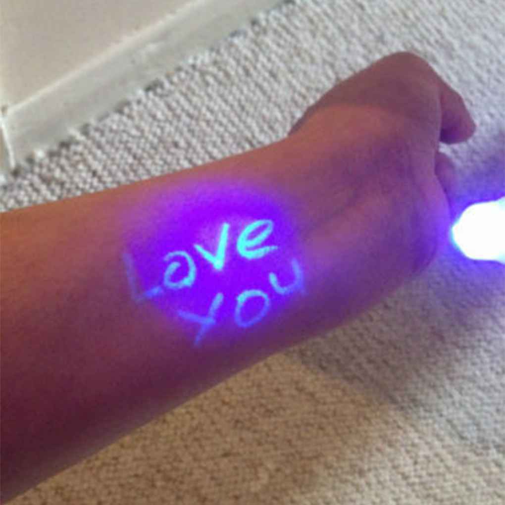 New 6pcs Invisible Ink Spy Pen Built in UV Light Magic Marker Secret Message