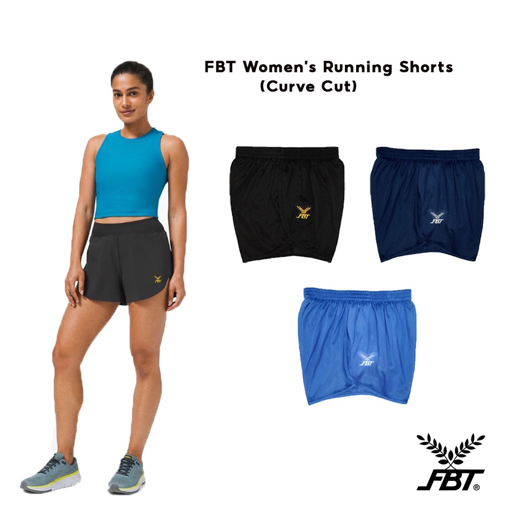 FBT Women's Running Shorts Curve Cut 011 Shopee Singapore