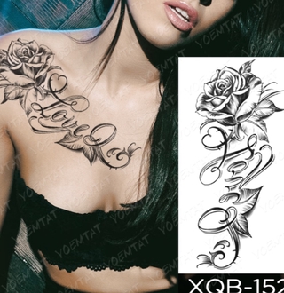 Image of thu nhỏ Nightclubs, bars, young people Gift to friend Trendy personality Popular Singapore  Hot in Europe and America Waterproof Temporary Tattoo Sticker I Love You Flash Tattoos Lip Print Butterfly Flowers Body Art Arm Fake Sleeve Tatoo Women #2