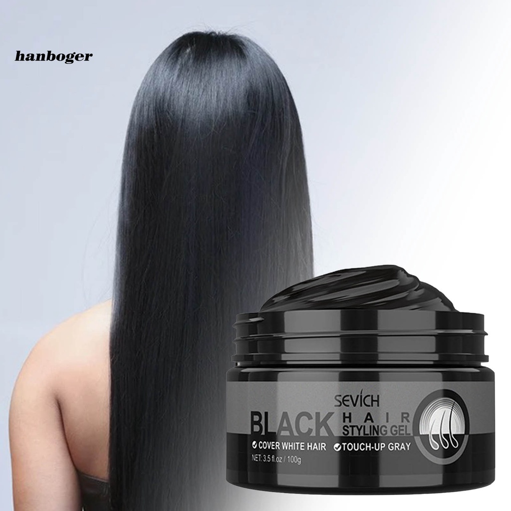 Han_ Easy to Use Hair Gel Black Hair Styling Gel Harmless for Salon |  Shopee Singapore