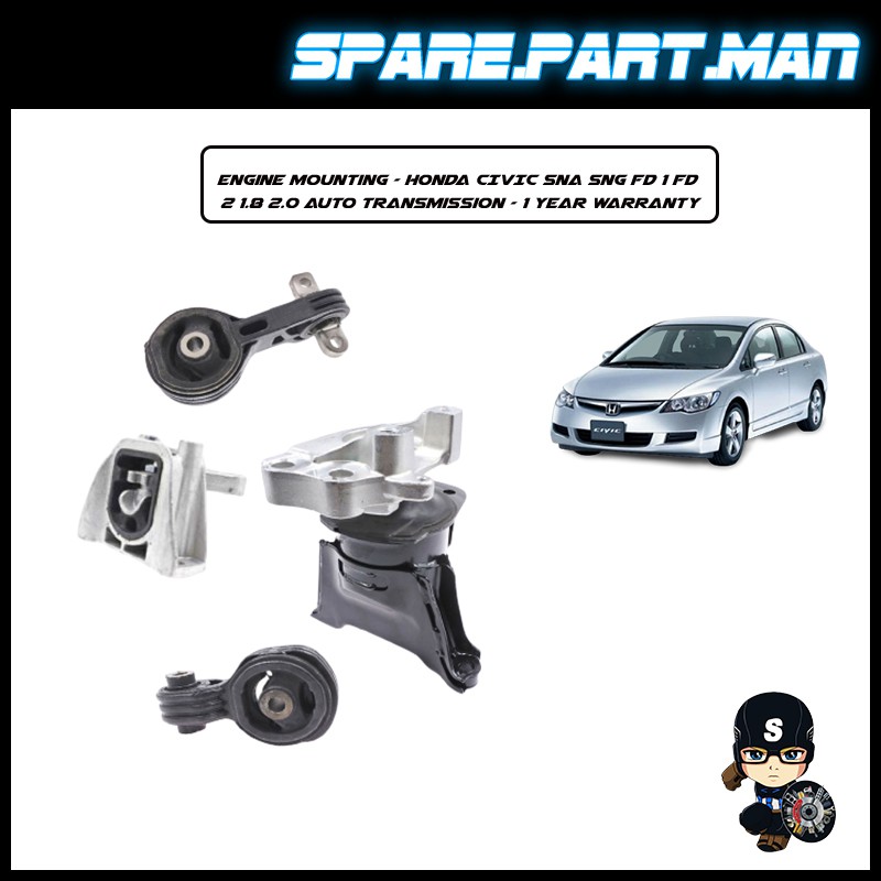 Shop Malaysia Engine Mounting Honda Civic Sna Sng Fd 1 Fd 2 1 8 2 0 Auto Transmission 1 Year Warranty Shopee Singapore