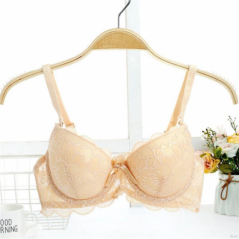 Women Lace Adjustable Bra Push Up Seamless Steel Ring Underwear Bras