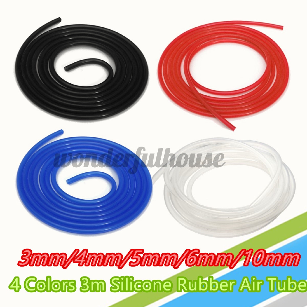 4 Colors 3m Silicone Silicon Vacuum Hose Turbo Dump Rubber Air Tube