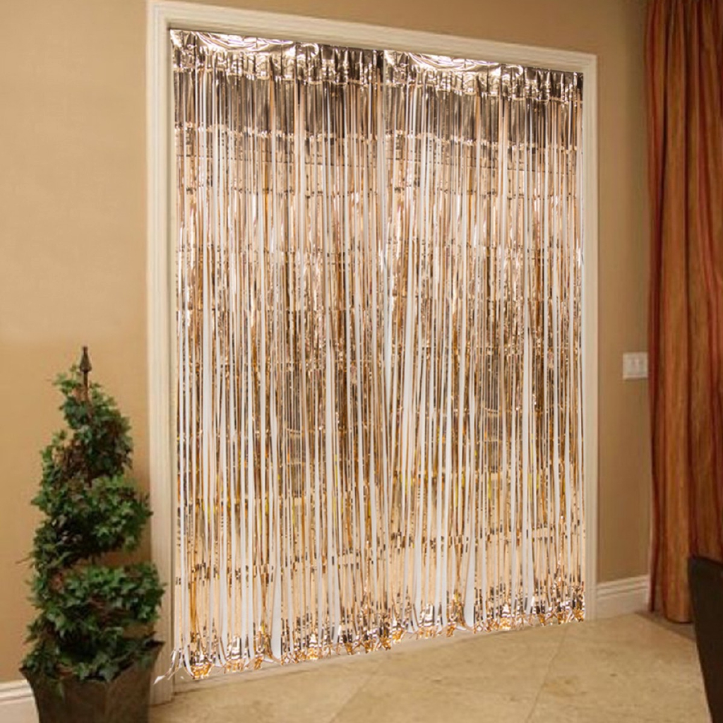 Rose Gold Foil Fringe Curtain Party Decoration Hen Night Shopee