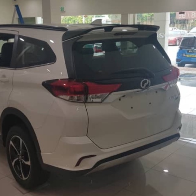 Perodua Aruz Spoiler With Paint Matt Black Add On Shopee Singapore