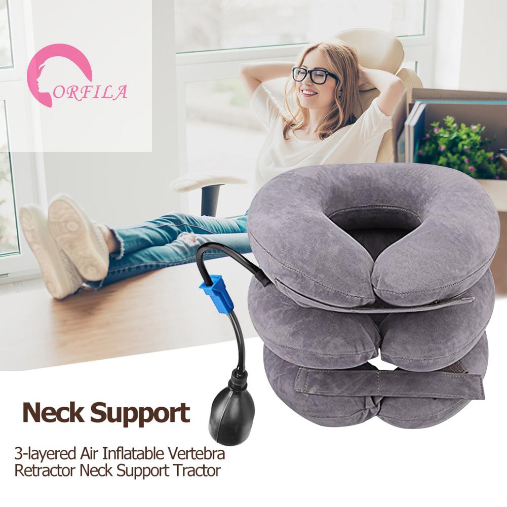 2 Types Inflatable Neck Stretcher Support 1/3 Tubes Air Cervical