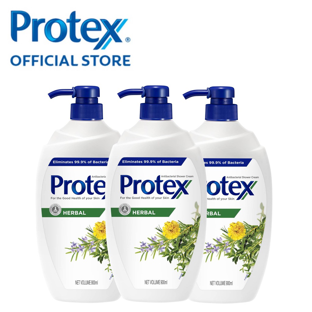 [Eliminates 99.9 bacteria] Protex Herbal Antibacterial Shower Gel 900ml [Bundle of 3] Value