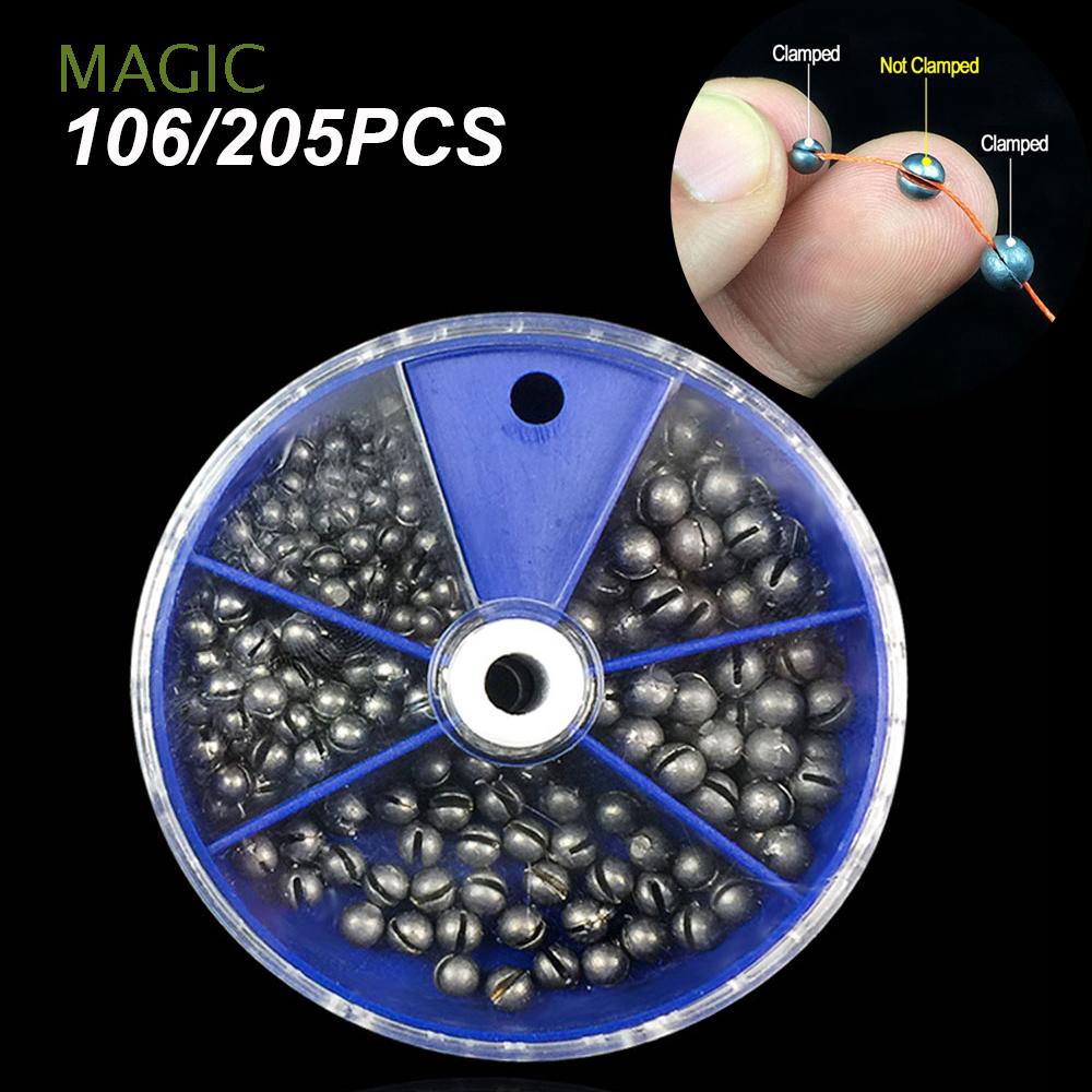 Round Shot Line Sinkers Hook Connector opening Mouth Fishing Lead fall Sinker
