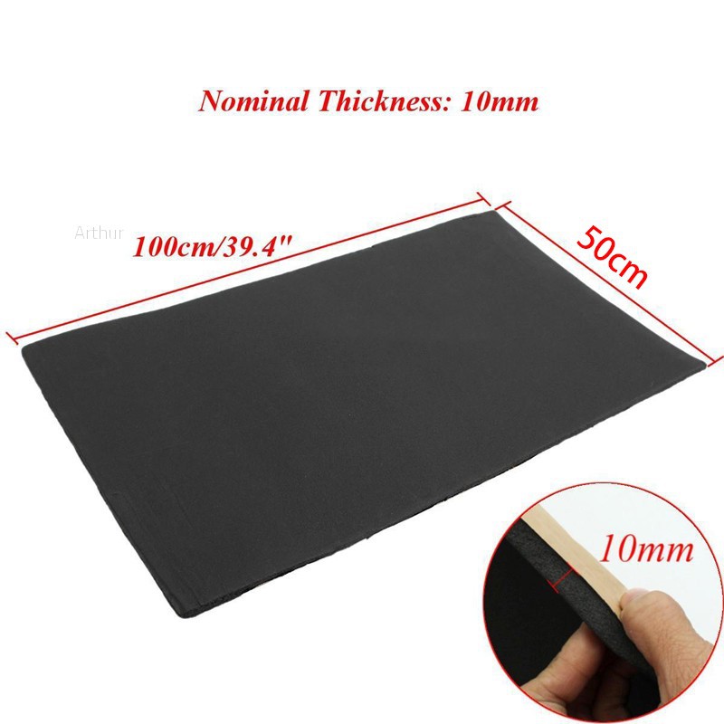 1 Roll 100 x 50cm Rubber Sound Proof & Heat Insulation Sheet Closed Cell Foam