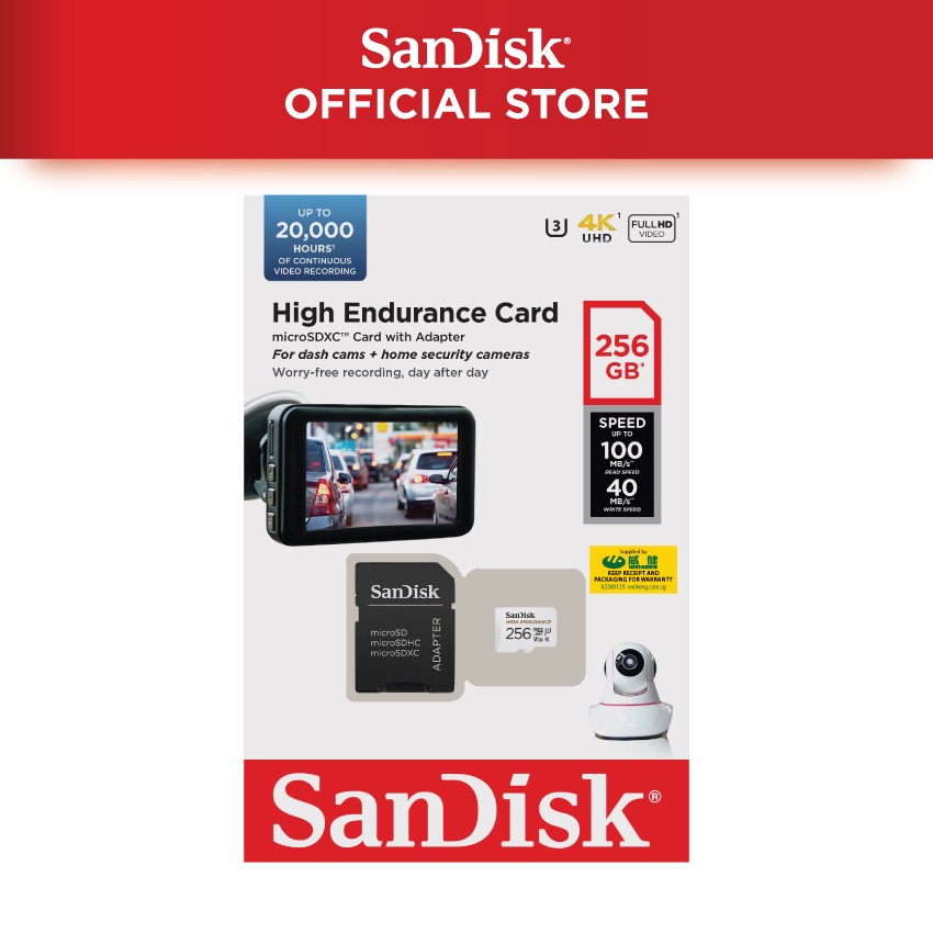 SanDisk 128GB MAX Endurance microSDXC Card with Adapter for Home Security  人気ブランドを