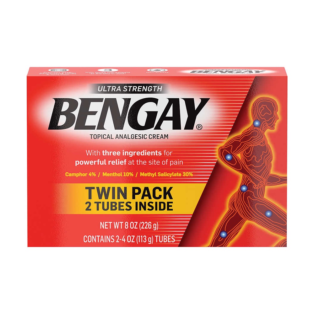 Bengay Ultra Strength Pain Reliever Massage Cream 113g x 2 Tubes Of