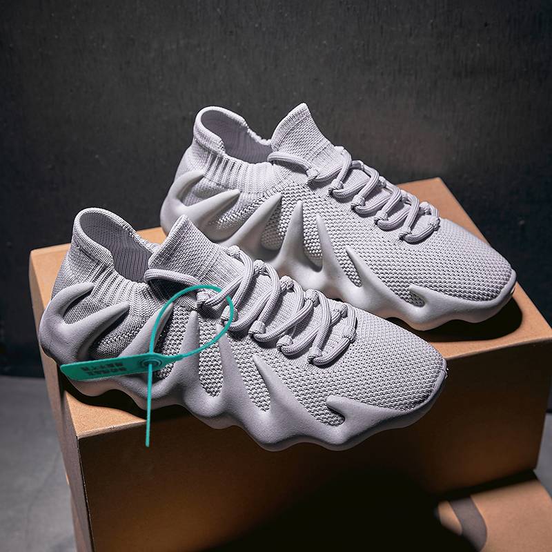 Fashion Sneakers Unisex Sport Casual Shoes Yeezy coconut 450 Couple Walking  Running Breathable Socks shoes Men | Shopee Singapore