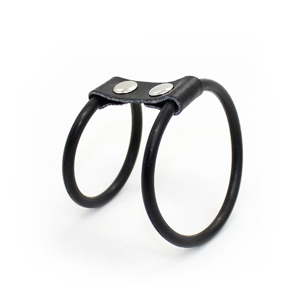 2 Rings Cock Ring Penis Ring Penis Extender Cage Erection Aid For