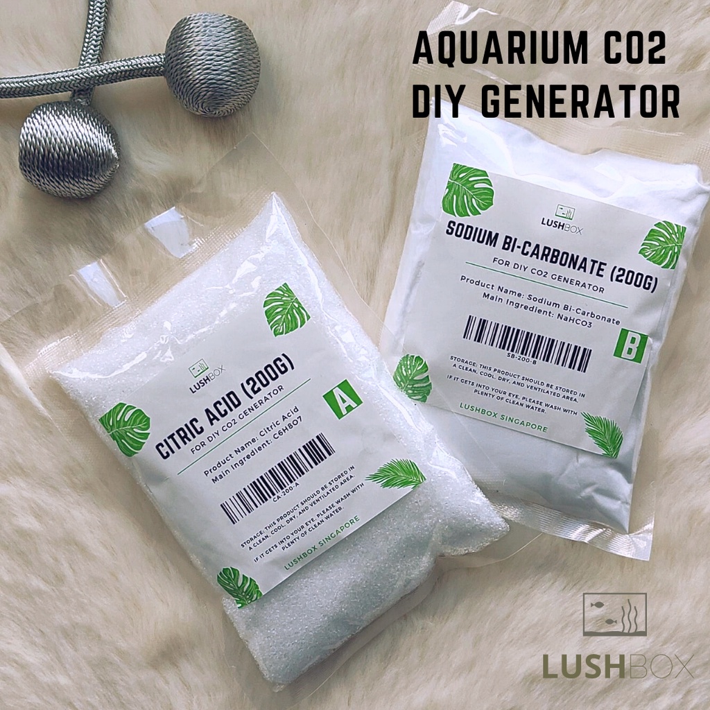 Citric Acid + Sodium Bicarbonate 200 gram for DIY CO2 generator