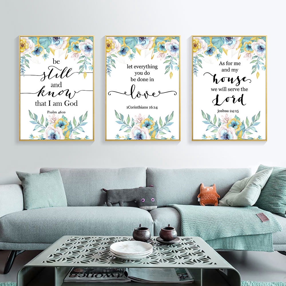 Peony Canvas Painting Wall Art Christian Art God Quote Art