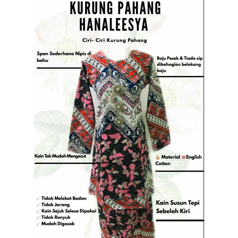 Clearance Stock Baju Kurung Pahang English Cotton Murah Muslimah Wear Shopee Singapore
