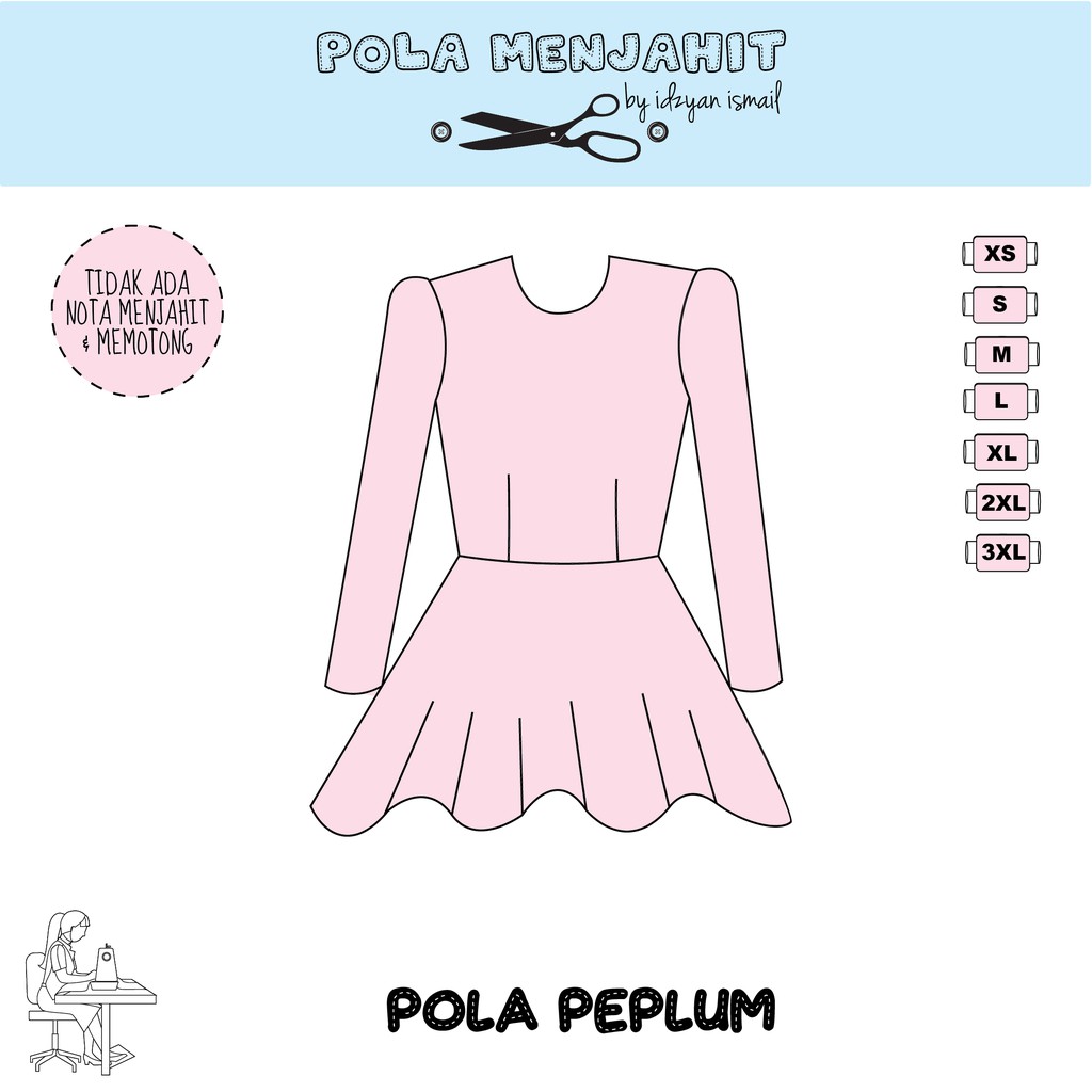 pola baju kurung pesak gantung