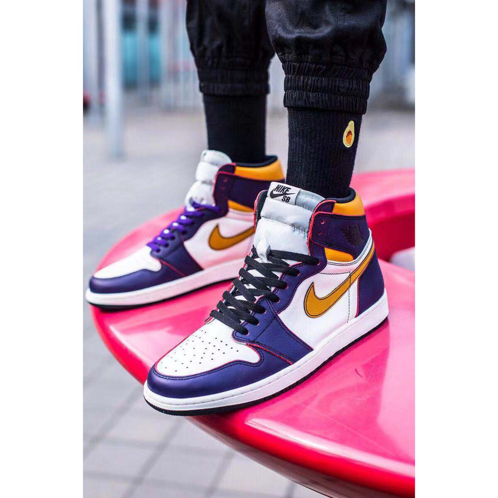 sb x jordan 1 lakers
