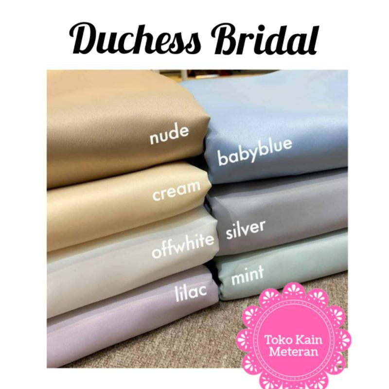 Duchess Duces Fabric Satin Bridal Shopee Singapore