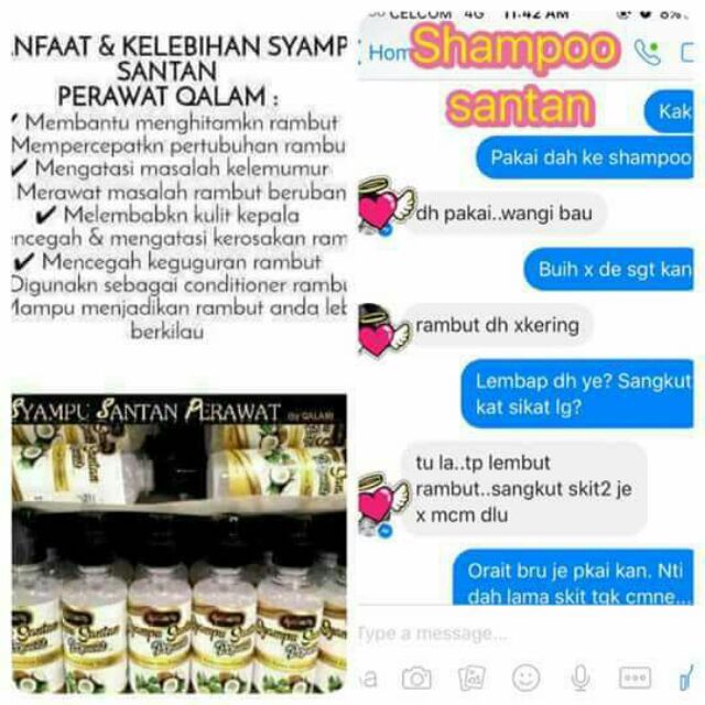 Santan Nurse Shampoo Qalam Shopee Singapore