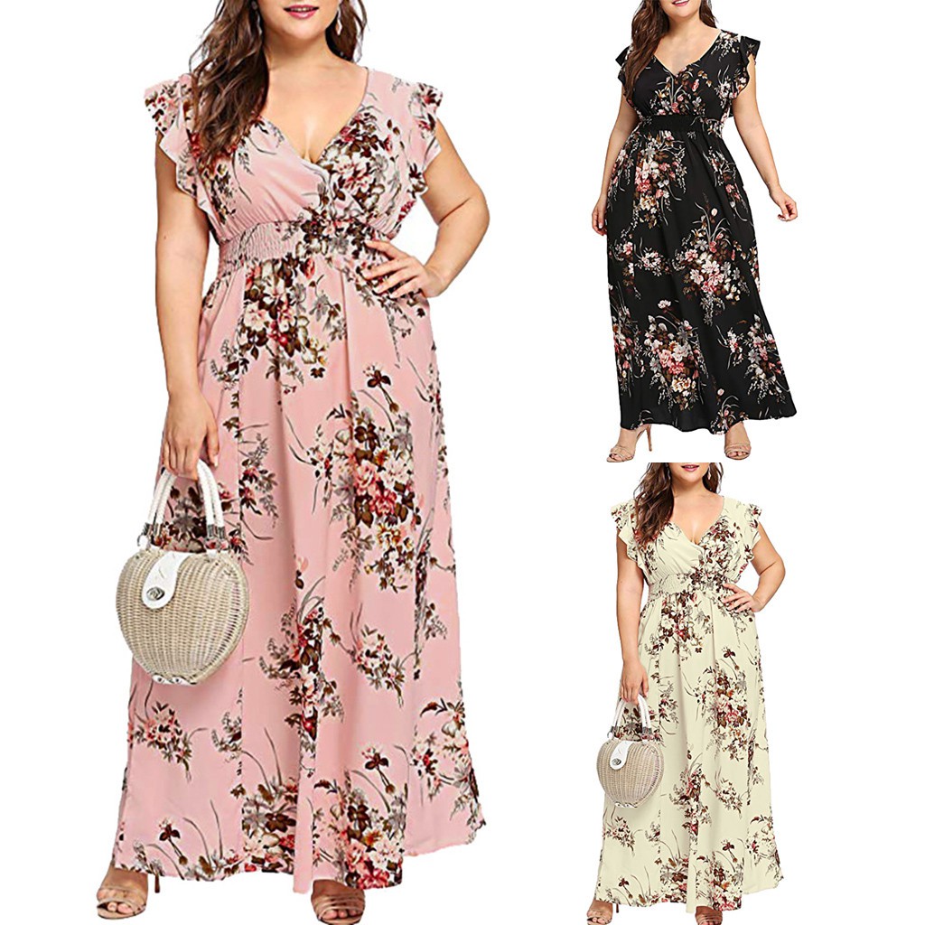 plus size floral summer dresses