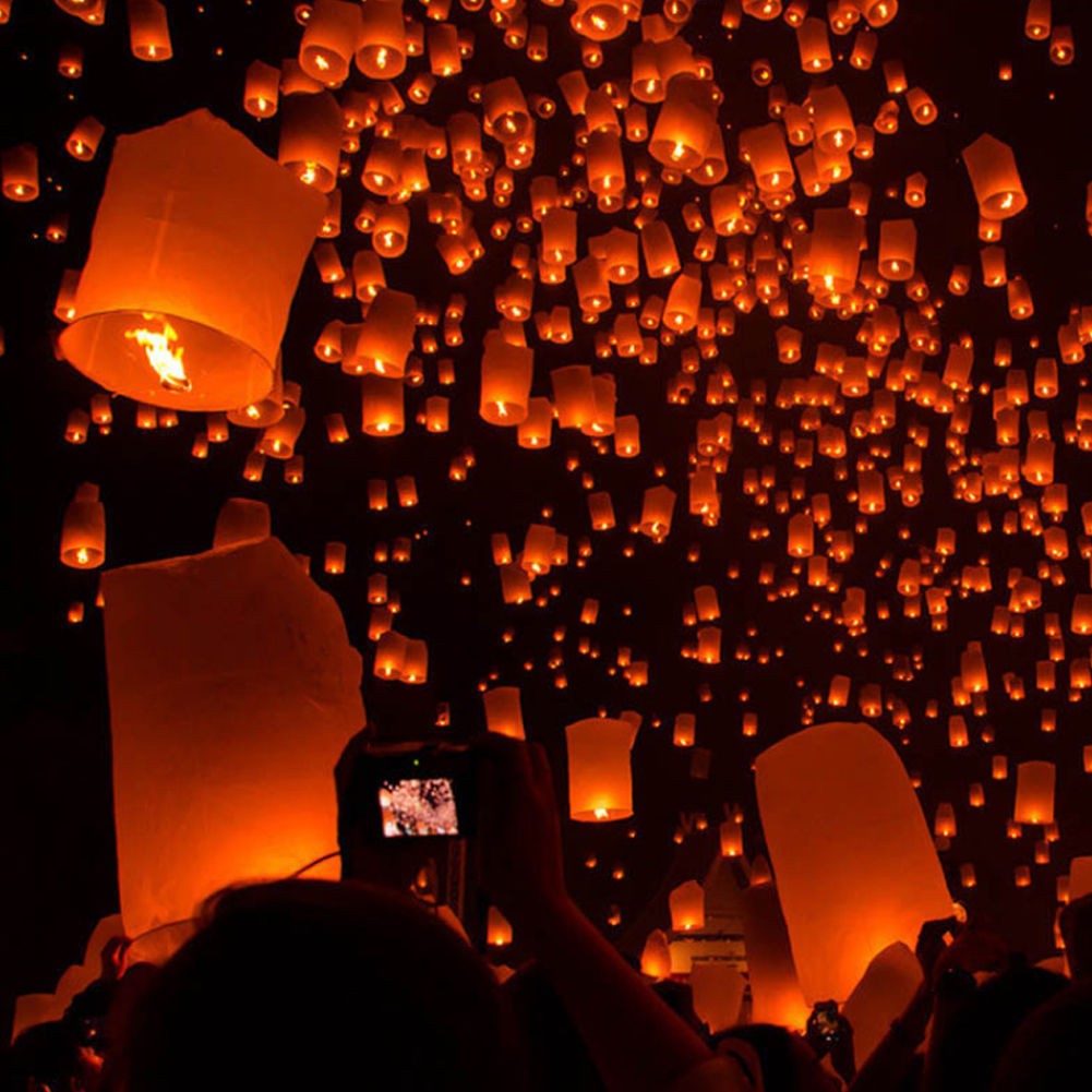chinese floating paper lanterns