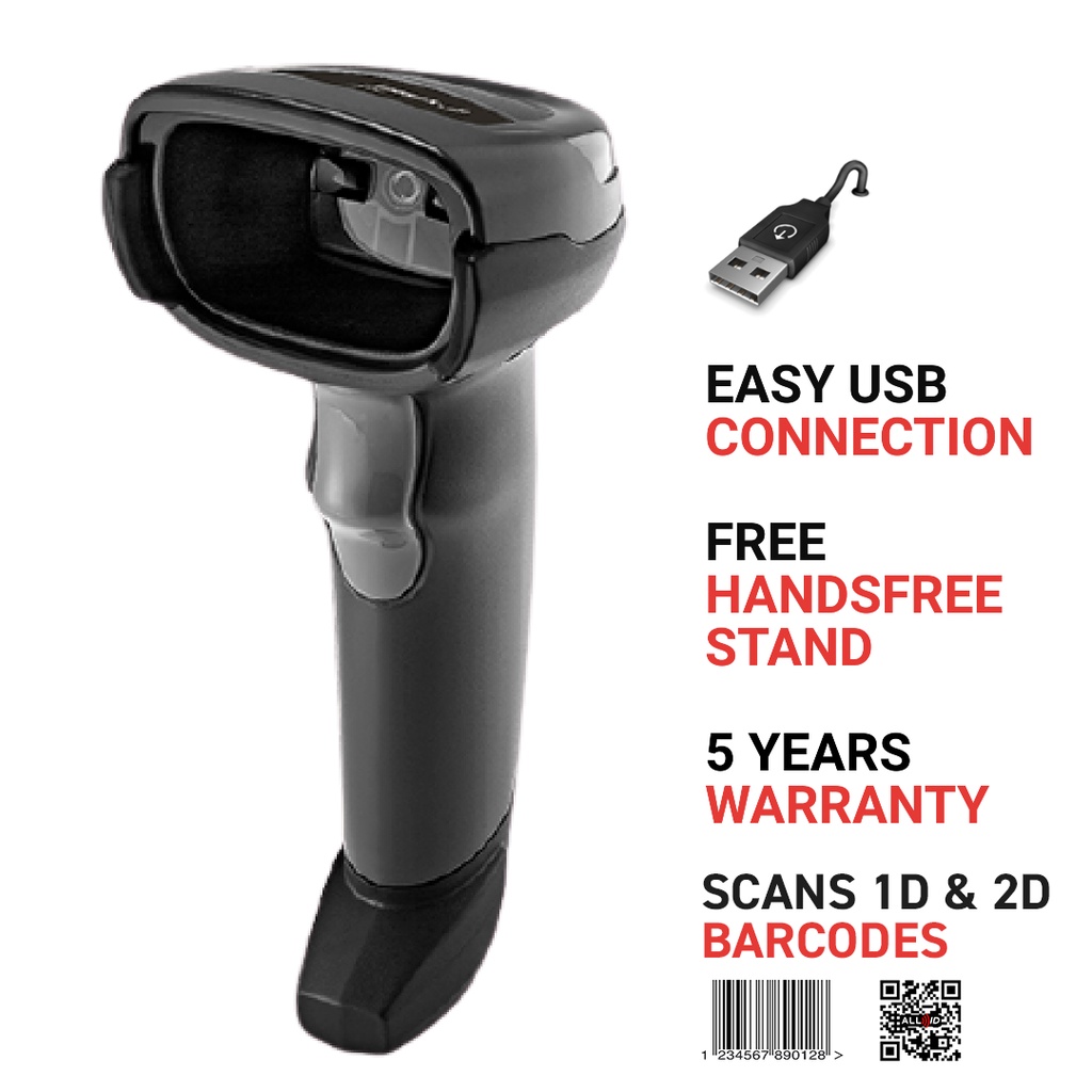 SG STOCK Zebra DS2208 Corded 2D Barcode Scanner Shopee Singapore