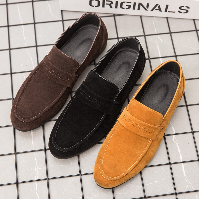 Big Size Luxury New Simple Style Formal Loafer Suede Leather Men ...