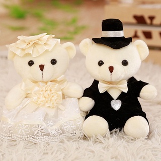 2PCS 20cm Big Stuffed Toy  Animal Couple Teddy Bear Plush Toy Doll Wedding Valentine Gift #6