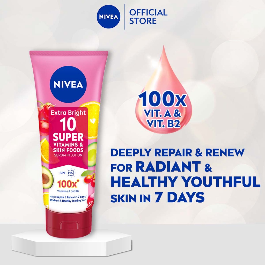NIVEA Body Extra Bright 10 Super Vitamins & Skin Foods Serum in Lotion