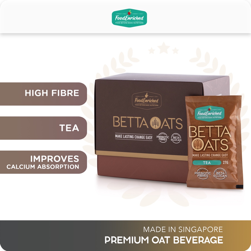 FoodEnriched Betta Oats Tea Premium Oat Drink High Fibre 16 sachets