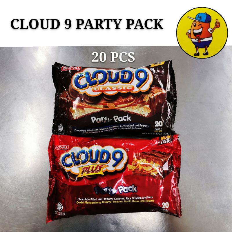 Shop Malaysia Cloud 9 Chocolate Bar Party Pack Classic Plus 20pcs Shopee Singapore