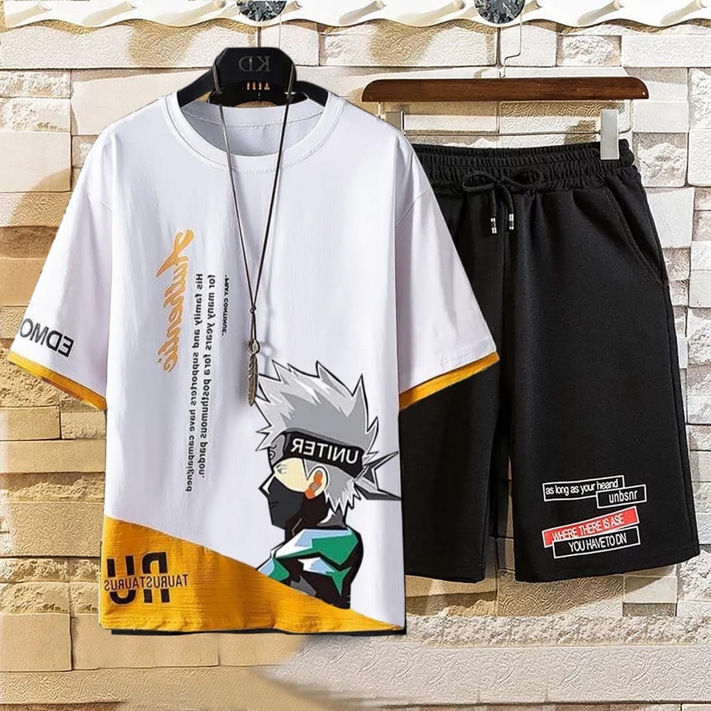 SETELAN size M|L,XL fashion bandung pakaian set pria setelan uniter-animos