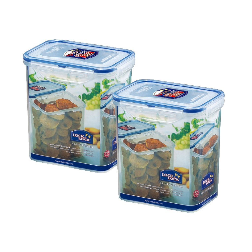 Lock & Lock Classic Food Container 1.5L 2 Pcs (HPL812Hx2) Shopee