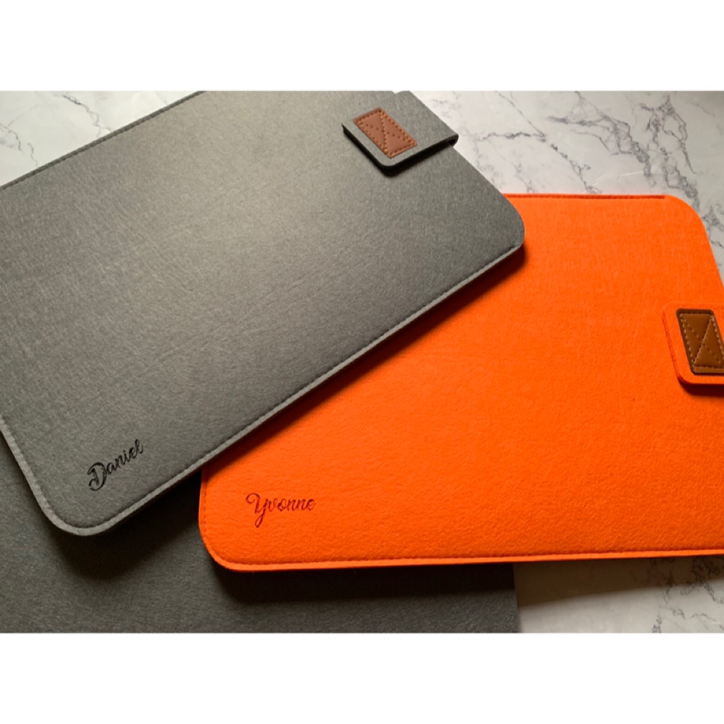 orange laptop bag