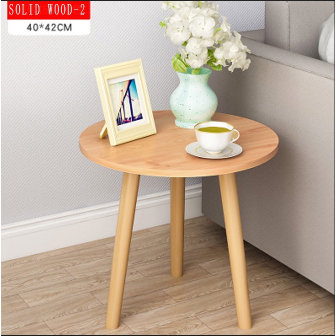 Modern Nordic 100 Solid Wood Corrosion, Small Round Wood Tables