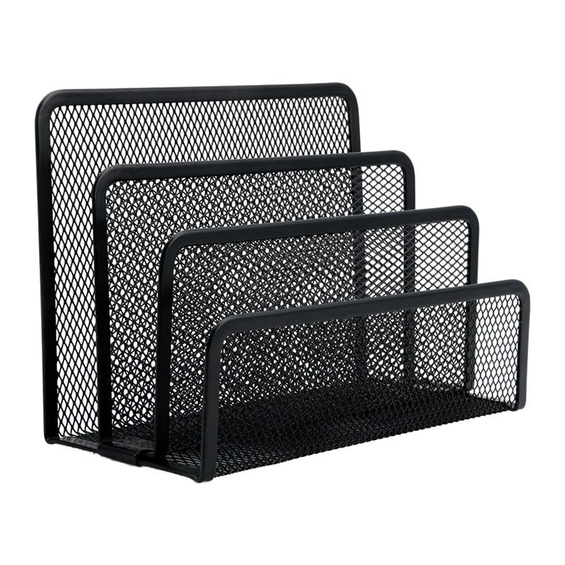 Black Mesh Letter Sorter Mail Document Desk Tray Office File