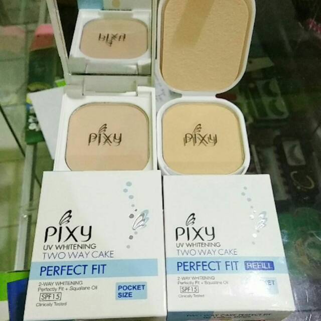 Pixy Uv Whitening Two Way Cake Perfect Fit Pocket Size Shopee Singapore