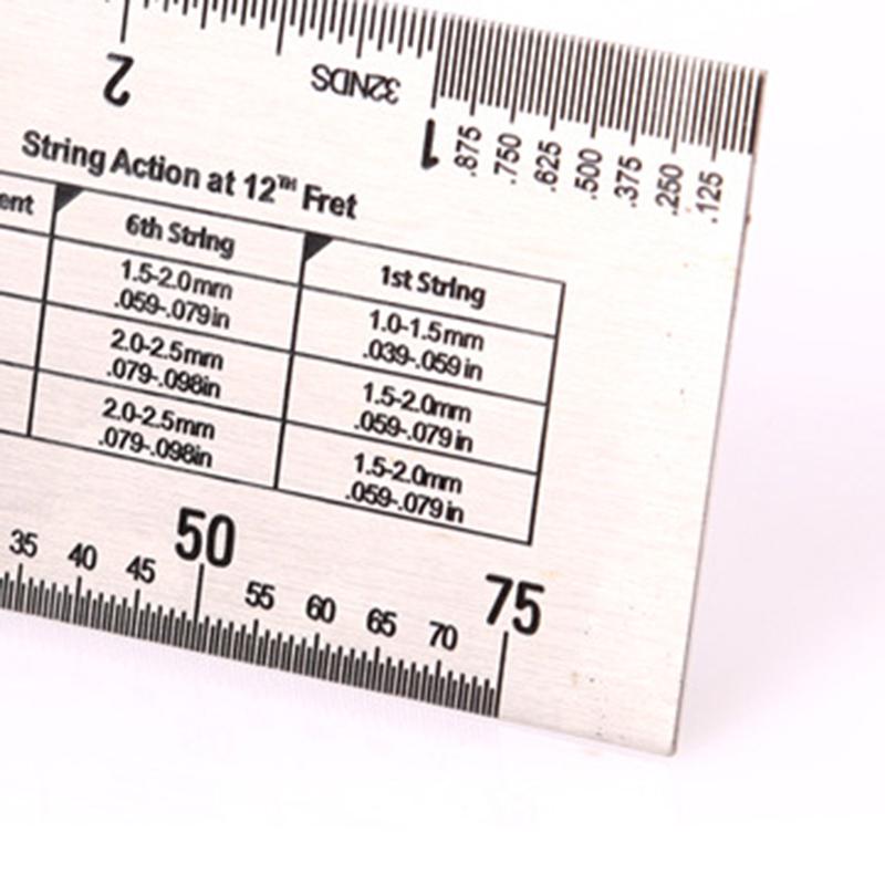 guitar string gauge stainless steel action gauge ruler measuring