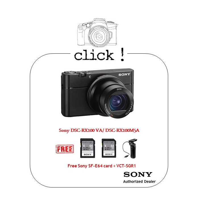 Sony Cyber Shot Dsc Rx100 Va Rx100m5a Digital Camera Free 2 X 64gb Sd Card 1 X Sony Vct Sgr1 Shooting Grip Shopee Singapore